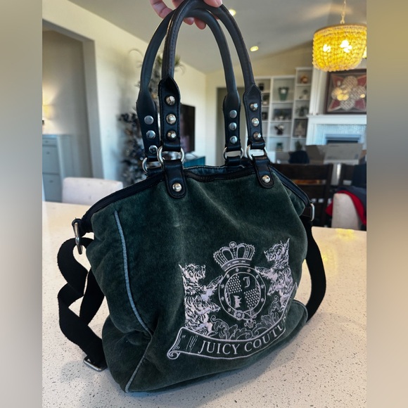Juicy Couture Royal Scotty Tote – Green Velour (Project Bag) - Picture 6 of 11